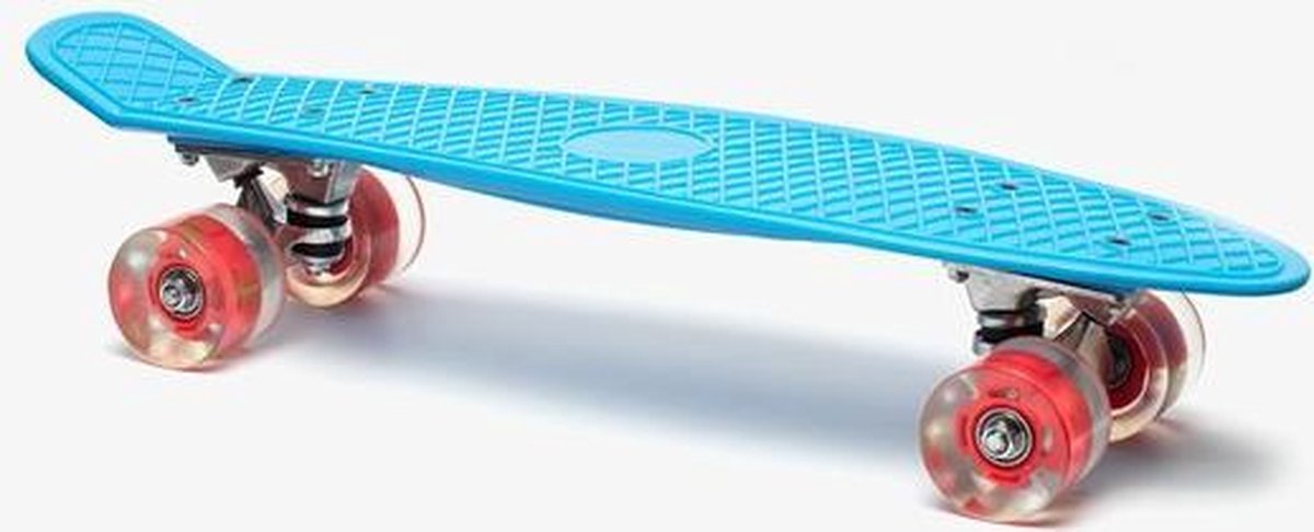 Osaga penny board skateboard met lichtjes wielen - Blauw - Maat ONE SIZE