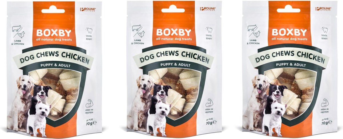 Proline Boxby Chew Stick - Kip - Hondensnack - 3 zakjes van 80gr