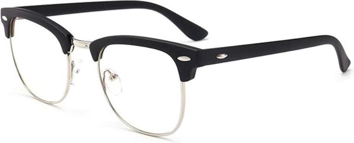 Computer Bril - Anti Blauwlicht Beeldscherm Filter Bril - Bluelight bril - Blauw licht leesbril - Game bril - Zwart/Goud - Blue light glasses - Blue light bril