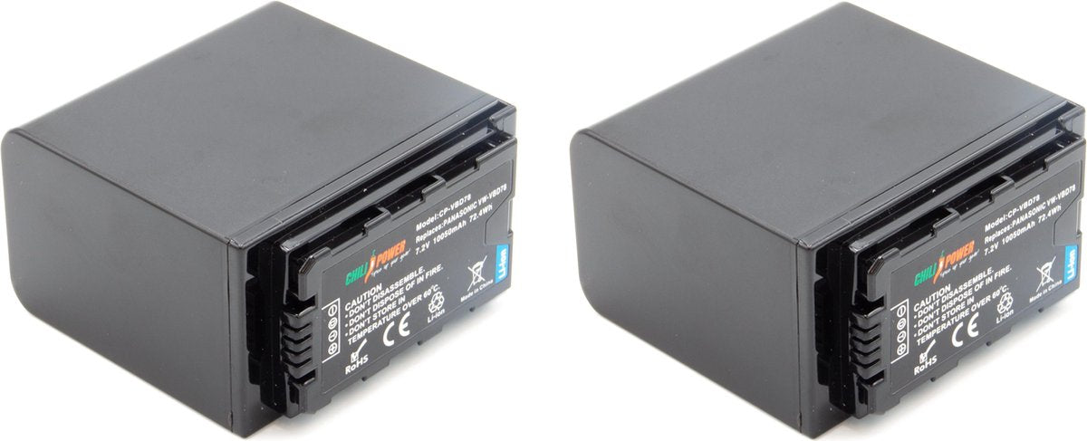 ChiliPower Panasonic VW-VBD78 accu - 10050mAh - 2-Pack