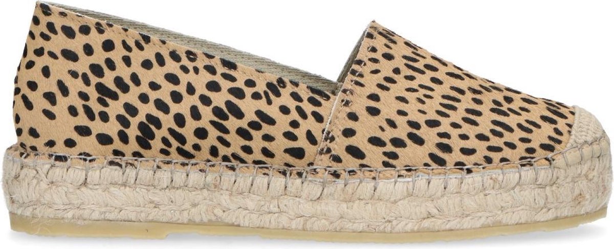 Sacha - Dames - Espadrilles met cheetahprint - Maat 38