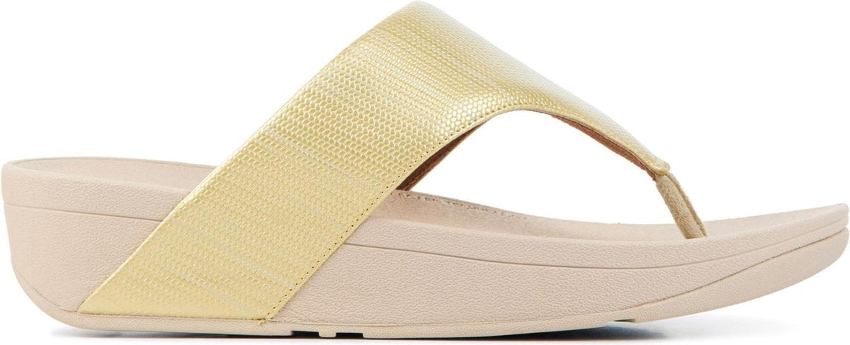 FitFlop  Vrouwen Rubber  Slippers / Damesschoenen Textured toe sand - Goud - Maat 42