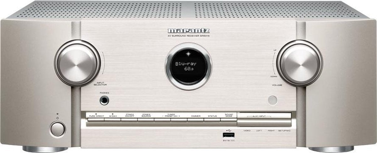 Marantz SR5015 7.2 AV-Receiver - Receiver met Bluetooth - 180 Watt per Kanaal - Zilvergoud