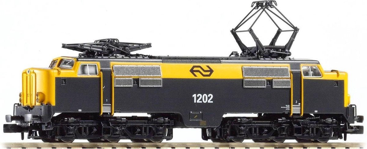 PIKO 40461 N-Electrische locomotief 1202 geel / grijs van de  NS tijdperk IV Analoog