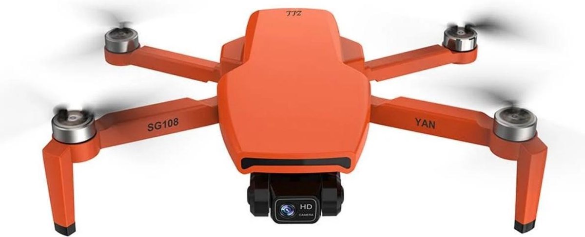 Trendtrading Turbine Ultra Max drone - 75 minuten vliegtijd - Drone met 4K Full HD Dual Camera - 50x Zoom - 5G Wifi - Foto - Video - Quadcopter - Oranje