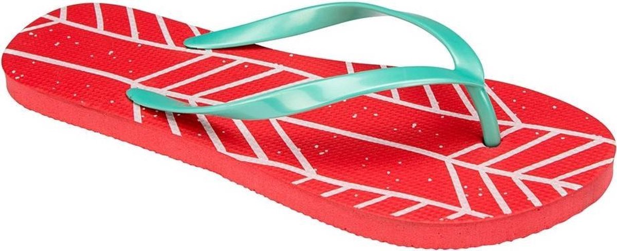 Waimea Teenslippers Unisex Print Rood Groen Wit Maat 37