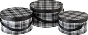 J-Line Set Van 3 Dozen Ruit Papier Wit/Zwart