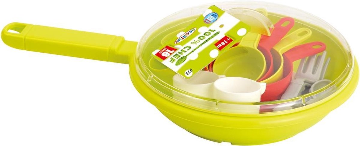 Pan met eetset - 18 delig - 32 cm