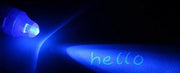 UV pennen / stiften met onzichtbare inkt en lampje (set van 6 st.)