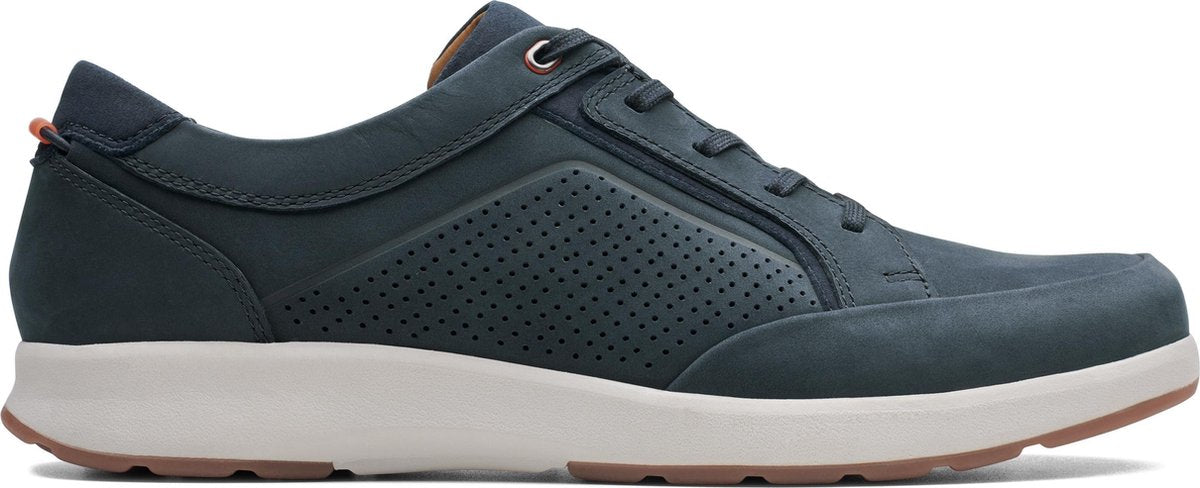 Clarks Un Trail Form Heren Sneakers - Navy Nubuck - Maat 42