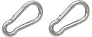 Karabijnhaak Rvs - 8x80mm - Rvs 316 - Verpakt 2 stuks