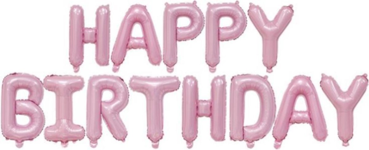 Happy Birthday Folie ballon Roze Slinger Feestversiering Decoratie