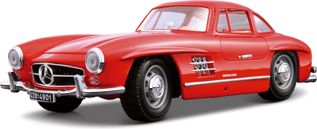 Bburago MERCEDES BENZ 300SL coupe 1954 rood schaalmodel 1:18