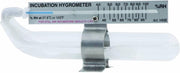 Hygrometer natte bol met glazen waterreservoir en kous