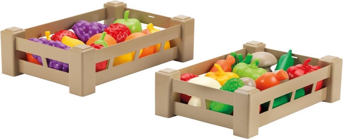 Kratje met Kunststof Fruit of Groenten Assorti