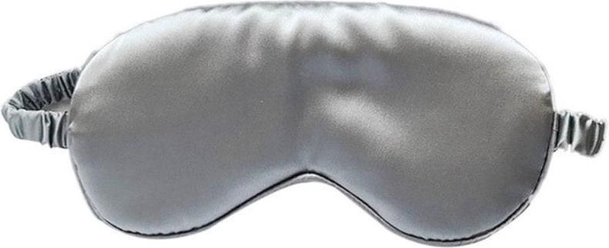 Zijden Slaapmasker Super Soft – Reismasker – Vliegtuig Masker – Zilver