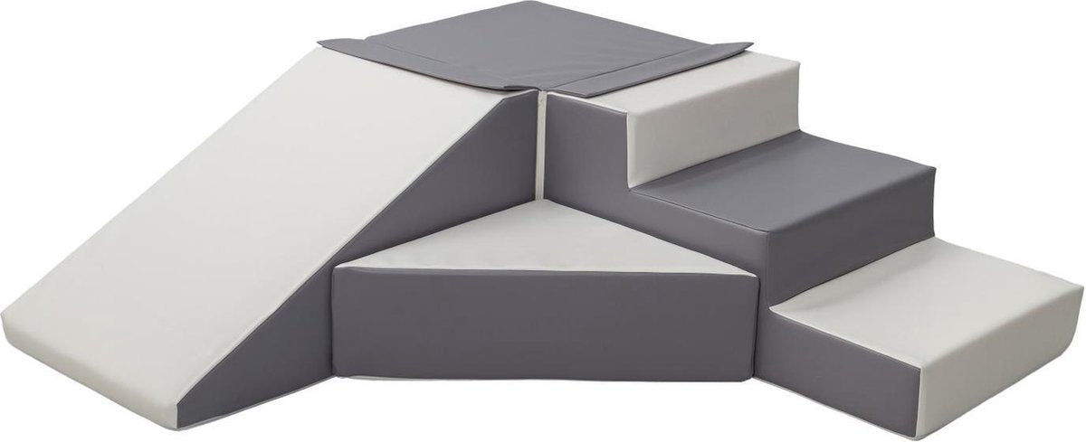 Schuim blokken / foam blokken - glijbaan / speelbaan | Witte en grijze blokken
