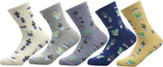 - Bundel - 5 paar - Vrolijke - Dames - Sokken - Cactus - Prints - 36/41 -