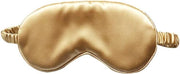 Zijden Slaapmasker Super Soft – Reismasker – Vliegtuig Masker incl opbergtasje – Goud