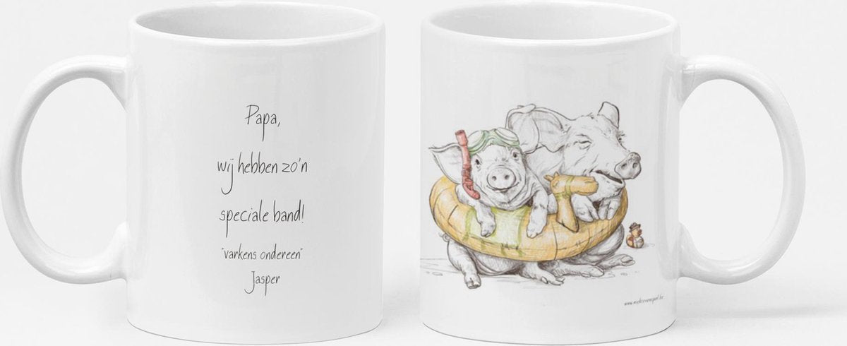The Mokken Boutique - Gepersonaliseerde Mok voor Vaderdag - Unieke Mok: "Papa