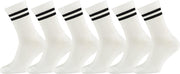Sportsokken - Sokken heren - Sokken dames - Unisex - Wit Zwart - Maat 36/41 - 6 paar