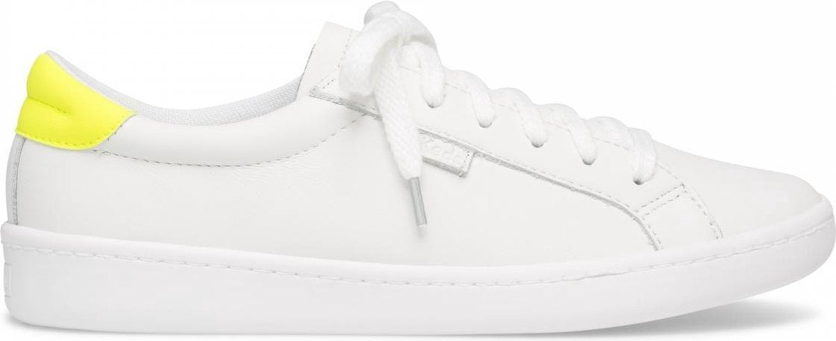 Ace Leather White/Neon Yellow