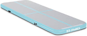 Gymrex Opblaasbare gymmat - 300 x 100 x 10 cm - 150 kg - groen / grijs