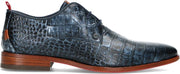 Rehab - Heren -  Greg croco blauwe veterschoenen - Maat 44