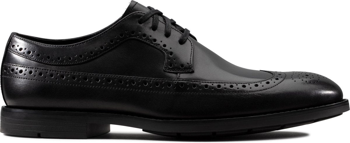 Clarks - Heren schoenen - Ronnie Limit - G - black leather - maat 42