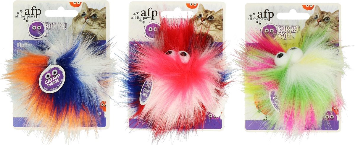 AFP Furry Fluffy Ball Red