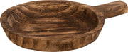 Ronde houten schaal met handvat | 43 x 33 x 4