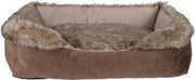 COSY & TRENDY - HONDENBED MET AFNEEMBAAR KUSSEN - BRUIN - 60x40xH20cm-