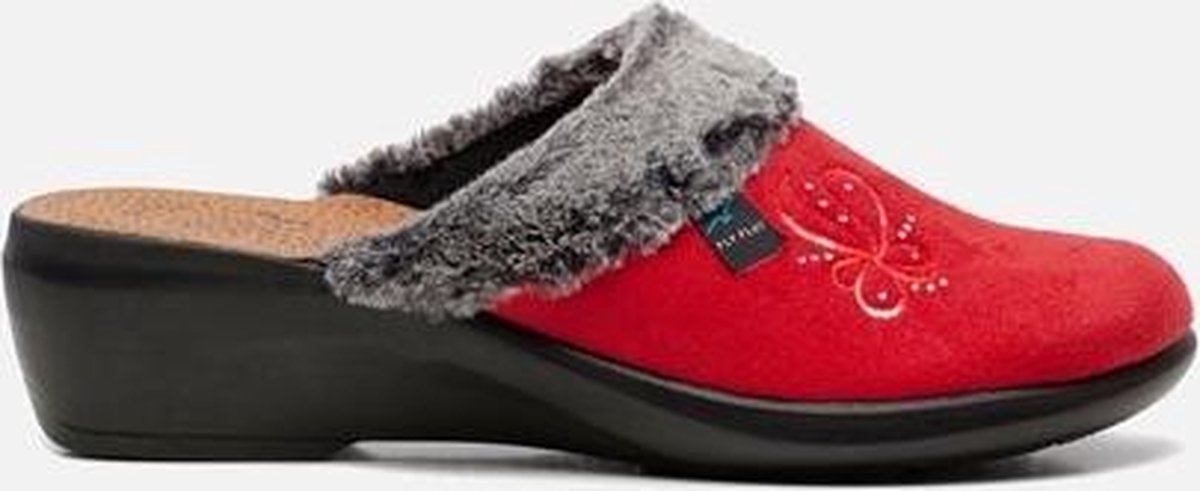 Fly Flot Pantoffels rood - Maat 37