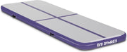 Gymrex Opblaasbare gymnastiekmat - 300 x 100 x 10 cm - 150 kg - grijs/violet