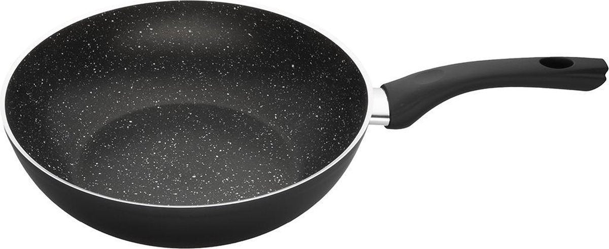 Sola - wok 28 cm z/d zwart Stonehenge