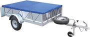 Aanhanger afdekzeil met elastisch koord blauw  208 x 114 cm