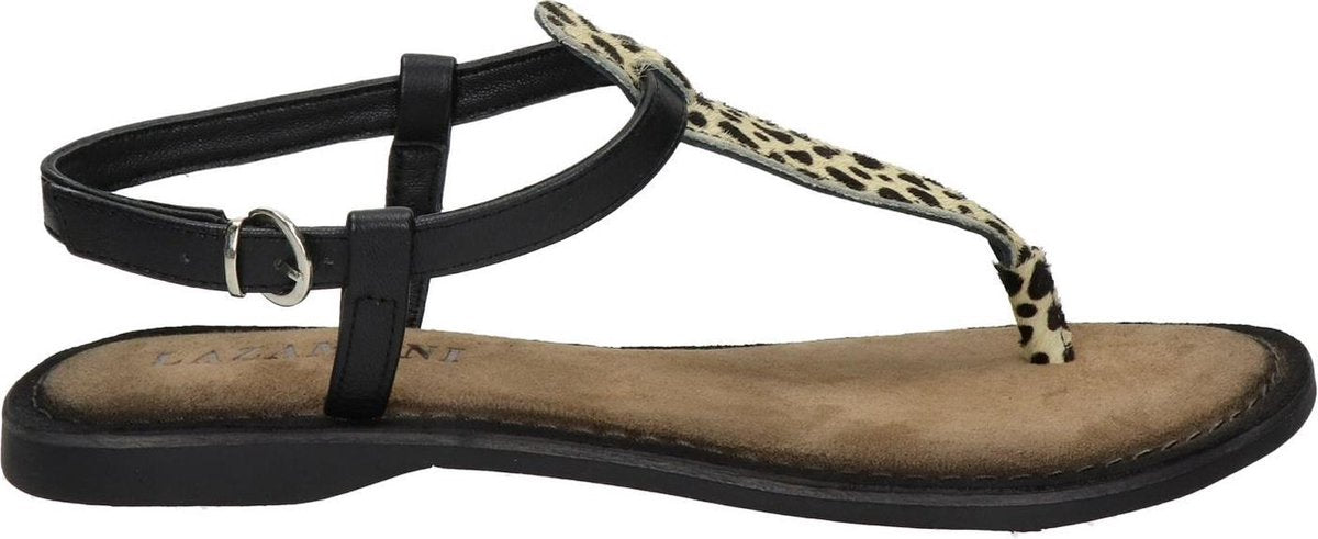 Lazamani dames sandaal - Zwart multi - Maat 39