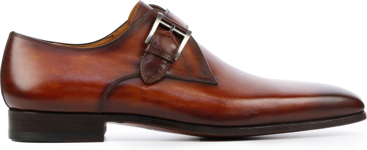 Magnanni Mannen Leren Gespschoenen / Herenschoenen / Instapper 15477 - Cognac - Maat  39.5