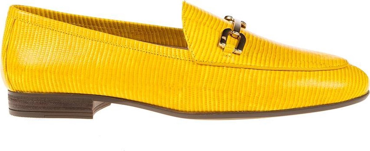 Unisa Dalcy Dames Loafers - Yellow Lizard - Maat 41