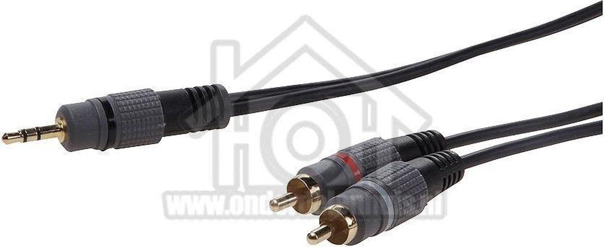 Jack 3.5mm Stereo Male - 2x Tulp RCA Male