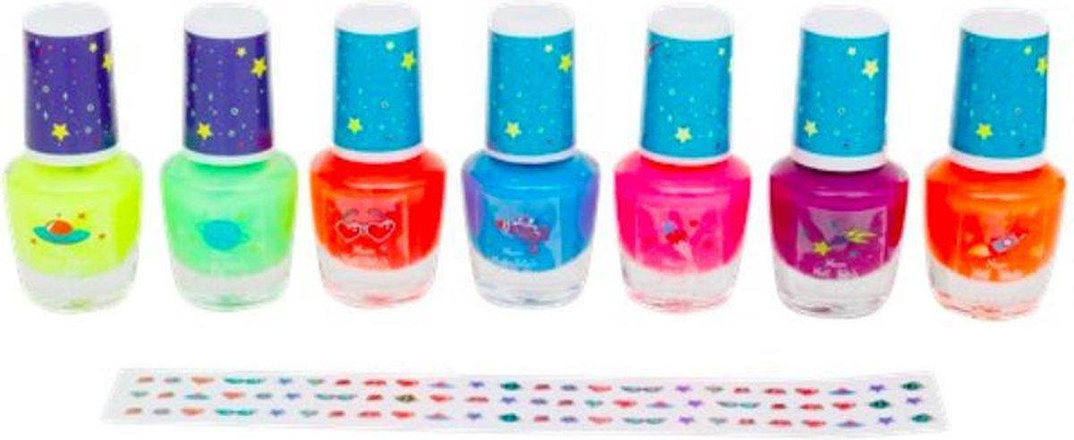 ProductGoods - 7 Dagen nagellak voor kinderen Glow In The Dark - Neon - Kinderen - Naggelak - nagellak kinderen - nagellak set