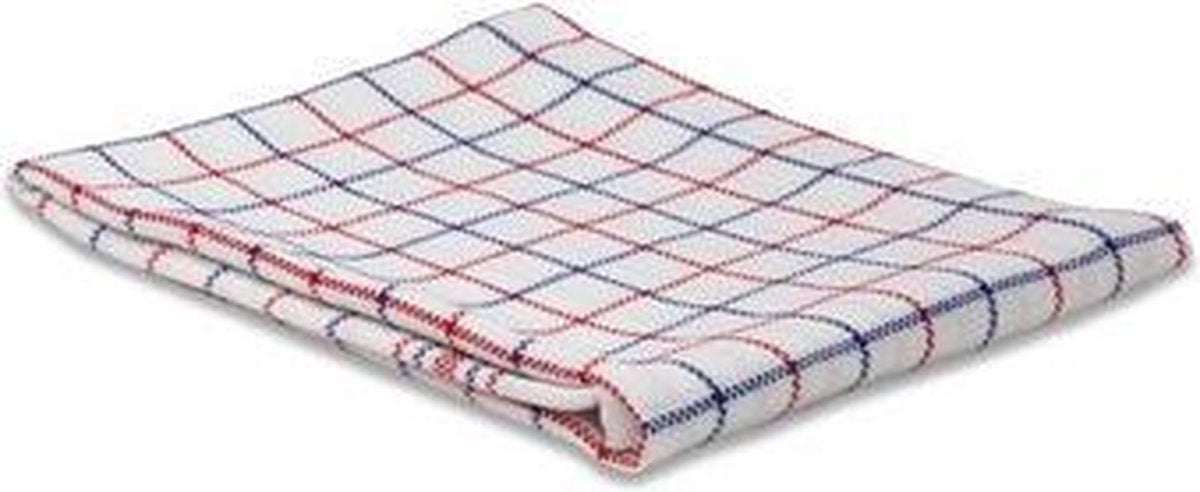 Theedoek 100% katoen - 70x70 cm - 6 stuks - Wecoline - In nationale ruit en geblokt