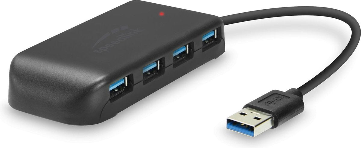Speedlink SNAPPY EVO USB Hub - Active 7-Port - USB 3.0 - Zwart