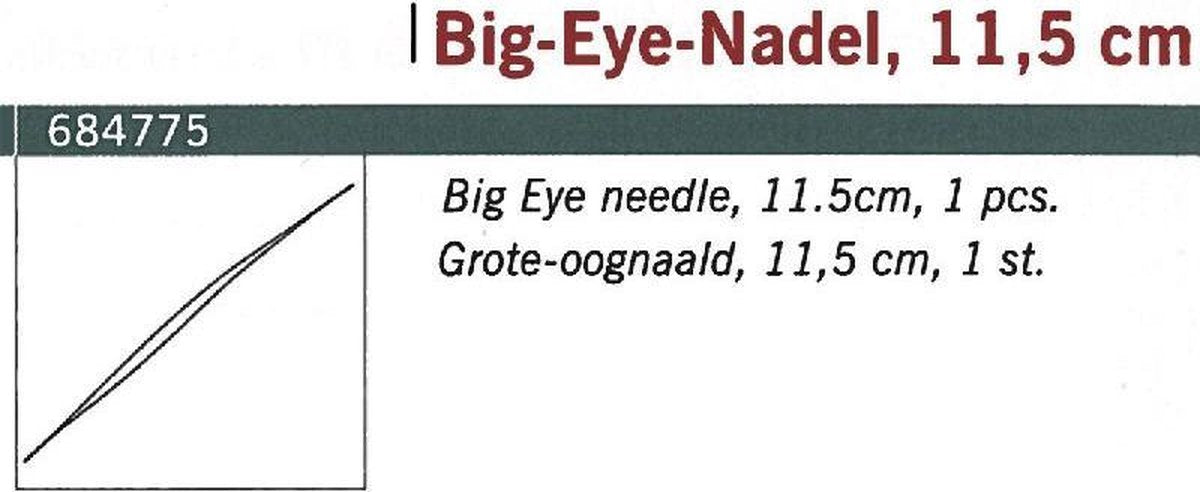 Big split Eye naald