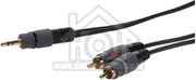 Jack 3.5mm Stereo Male - 2x Tulp RCA Male