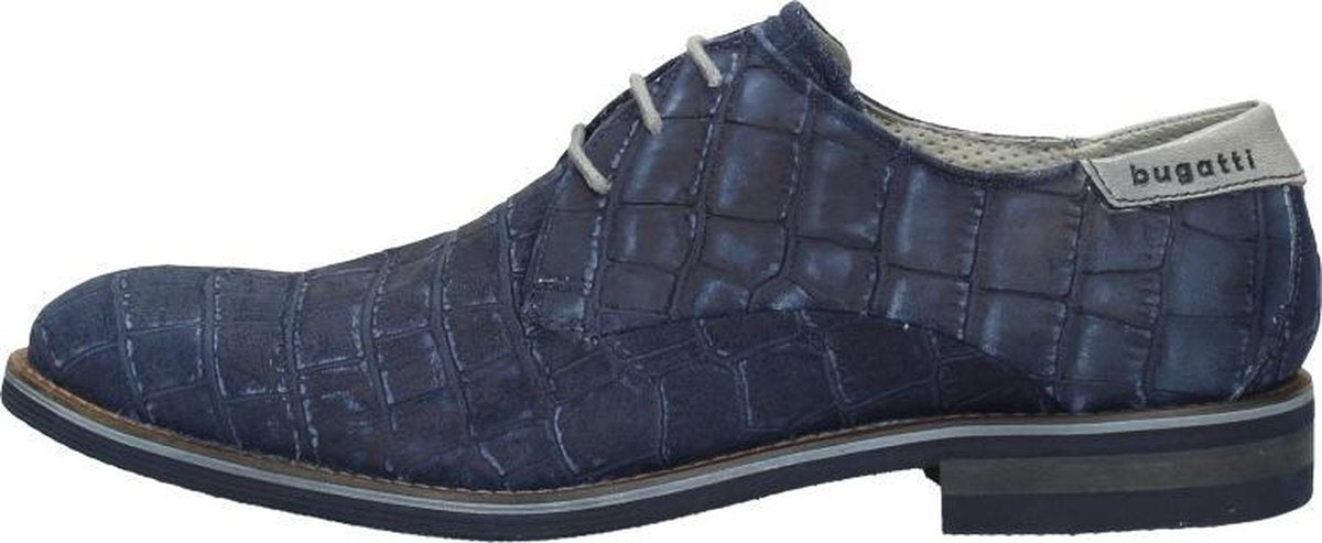 Blauwe Bugatti Veterschoenen Laino