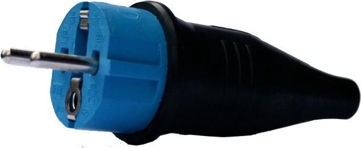 Showtec Rubberen Stekker Male 230V Blauw CEE7/VII Home entertainment - Accessoires