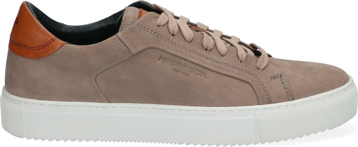 McGregor Heren Sneakers - Beige - Lage Sneakers - Leer - Veters