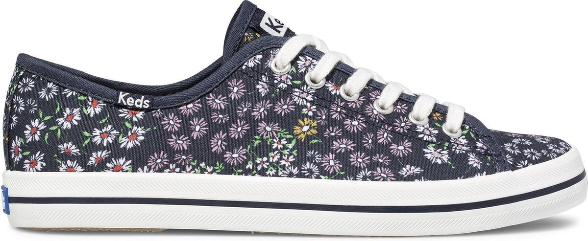 Kickstart Floral Can. Navy Dames Veterschoenen - Blauw - maat 37