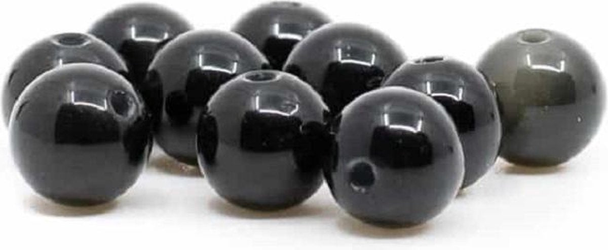 Edelsteen Losse Kralen Zwarte Onyx – 10 stuks (6 mm)